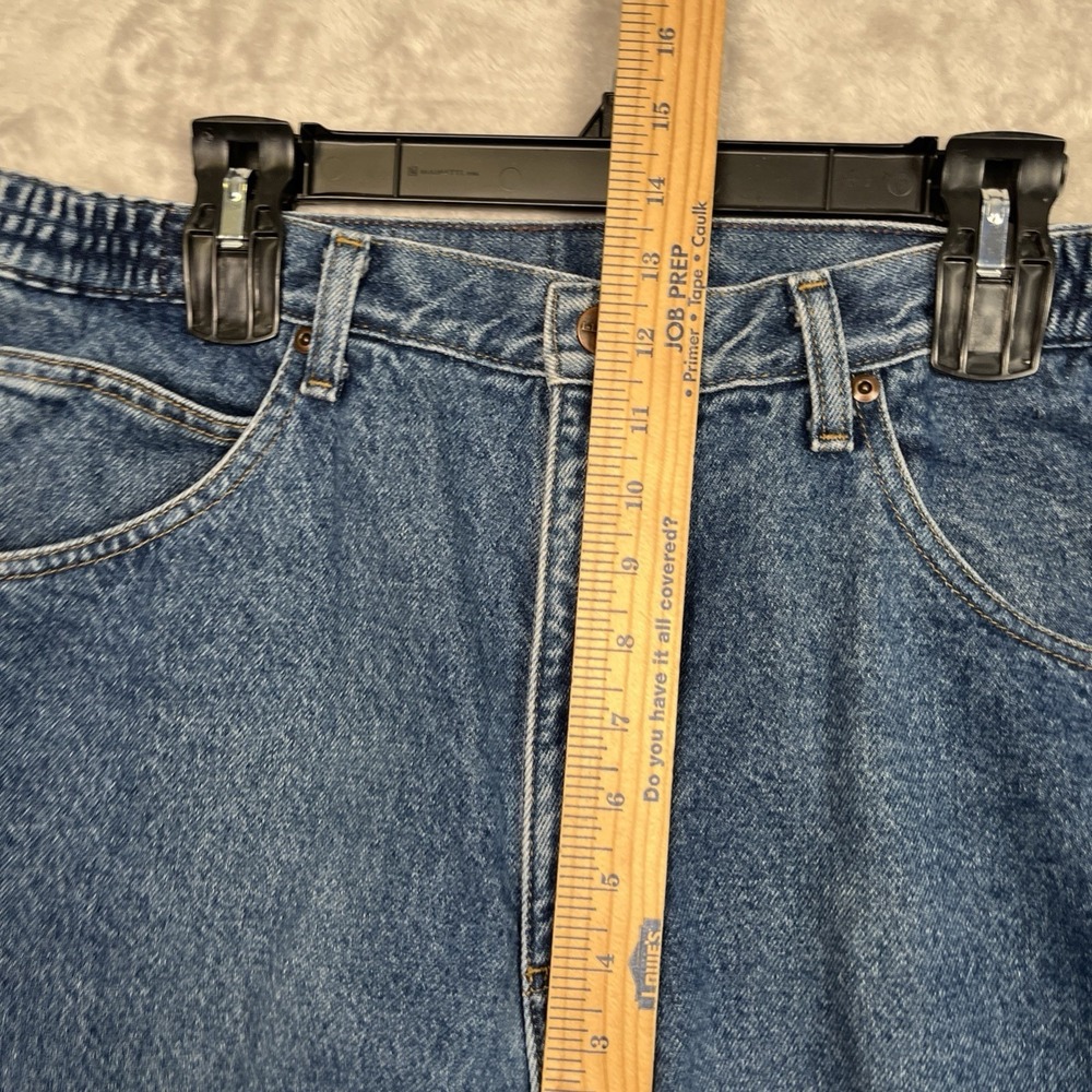 LL Bean Mens Flannel Lined Jeans 38x32 Double L Comfort Waist Blue Denim Pants - Picture 10 of 11